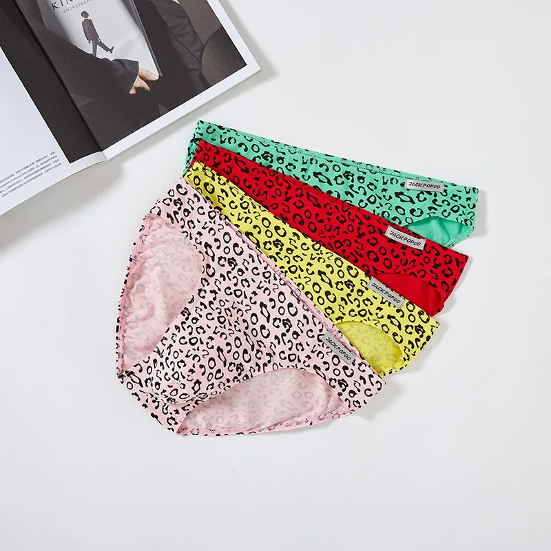 Bold Leopard Print Breathable Cotton Briefs