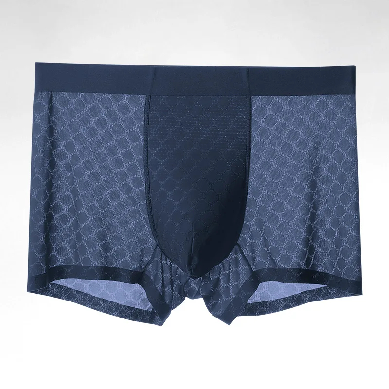 Men's Ice Silk Seamless Boxer Briefs