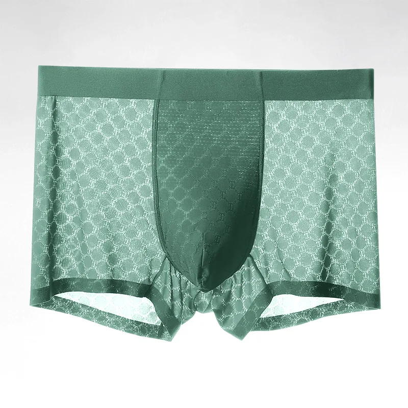 Men's Ice Silk Seamless Boxer Briefs